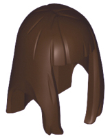 LEGO® los onderdeel Haar in kleur Donker Bruin 17346