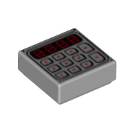Plaatje in Gallery viewer laden, LEGO® Tegel met Motief Licht Blauwachtig Grijs 3070pb089