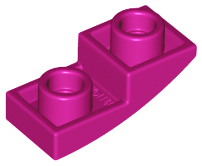 LEGO® los onderdeel Dakpan Gebogen in kleur Magenta 24201