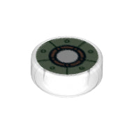 LEGO® onderdeel Tegel Rond met Motief Doorzichtig 98138pb035