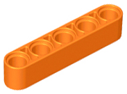 Plaatje in Gallery viewer laden, LEGO® los onderdeel Technische Hefbalk in kleur Oranje 32316