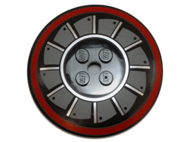 LEGO® los onderdeel Schaal met Motief Zwart 44375bpb04