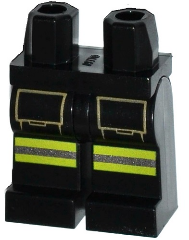 LEGO® los onderdeel Benen met Motief Zwart 970c00pb0160