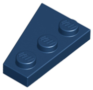 Plaatje in Gallery viewer laden, LEGO® los onderdeel Wig Plaat in kleur Donkerblauw 43722