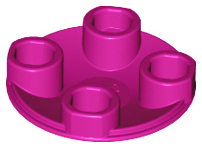LEGO® los onderdeel Plaat Rond in kleur Magenta 2654