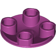 LEGO® los onderdeel Plaat Rond in kleur Magenta 2654