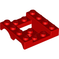 LEGO® los onderdeel Spatbord in kleur Rood 24151