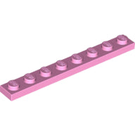 LEGO® los onderdeel Plaat Algemeen in kleur Fel Roze 3460