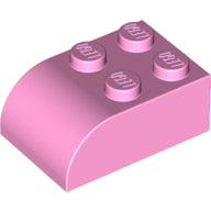 LEGO® los onderdeel Dakpan Gebogen in kleur Fel Roze 6215