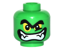 Plaatje in Gallery viewer laden, LEGO® los onderdeel Hoofd in kleur Fel Groen 3626cpb1533
