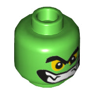 LEGO® los onderdeel Hoofd in kleur Fel Groen 3626cpb1533
