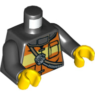 LEGO® los onderdeel Lijf met Motief Zwart 973pb1303c01