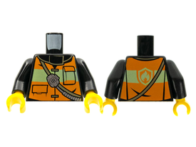 LEGO® los onderdeel Lijf met Motief Zwart 973pb1303c01