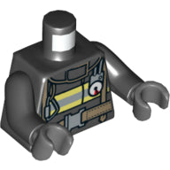 Plaatje in Gallery viewer laden, LEGO® los onderdeel Lijf met Motief Zwart 973pb1302c01