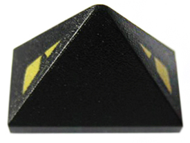 LEGO® los onderdeel Dakpan met Motief Zwart 15571pb01