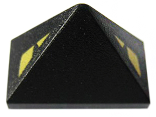 LEGO® los onderdeel Dakpan met Motief Zwart 15571pb01