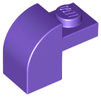 Plaatje in Gallery viewer laden, LEGO® los onderdeel Dakpan Gebogen in kleur Donkerpaars 6091