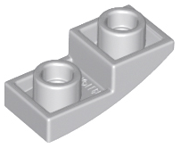 LEGO® onderdeel Dakpan Gebogen Licht Blauwachtig Grijs 24201