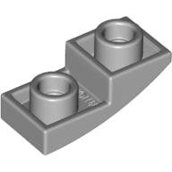 Plaatje in Gallery viewer laden, LEGO® onderdeel Dakpan Gebogen Licht Blauwachtig Grijs 24201