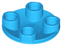 Plaatje in Gallery viewer laden, LEGO® los onderdeel Plaat Rond Donker Azuurblauw 2654