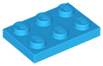 Plaatje in Gallery viewer laden, LEGO® los onderdeel Plaat Algemeen Donker Azuurblauw 3021
