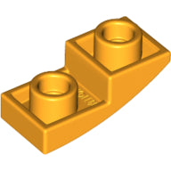Plaatje in Gallery viewer laden, LEGO® los onderdeel Dakpan Gebogen Helder Licht Oranje 24201