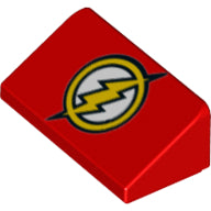 LEGO® los onderdeel Dakpan met Motief Rood 85984pb115