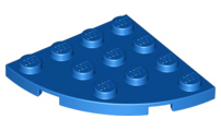 Plaatje in Gallery viewer laden, LEGO® los onderdeel Plaat Rond in kleur Blauw 30565