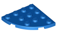 LEGO® los onderdeel Plaat Rond in kleur Blauw 30565