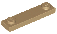 LEGO® los onderdeel Plaat Aangepast Donker Geelbruin 92593