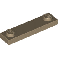 LEGO® los onderdeel Plaat Aangepast Donker Geelbruin 92593