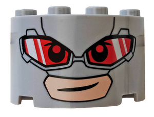 LEGO® Cilinder met Motief Licht Blauwachtig Grijs 24593pb01