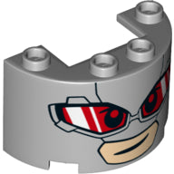 LEGO® Cilinder met Motief Licht Blauwachtig Grijs 24593pb01