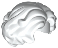 Plaatje in Gallery viewer laden, LEGO® los onderdeel Haar in kleur Wit 11256