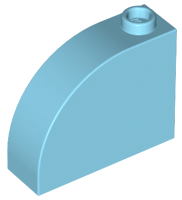 LEGO® los onderdeel Dakpan Gebogen Medium Azuurblauw 33243