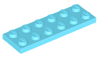 LEGO® los onderdeel Plaat Algemeen Medium Azuurblauw 3795