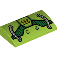 LEGO® onderdeel Dakpan Gebogen met Motief Limoen 88930pb069
