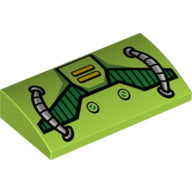 LEGO® onderdeel Dakpan Gebogen met Motief Limoen 88930pb069