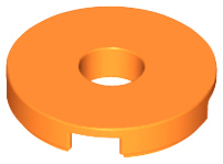 Plaatje in Gallery viewer laden, LEGO® los onderdeel Tegel Rond in kleur Oranje 15535
