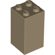 Plaatje in Gallery viewer laden, LEGO® los onderdeel Steen in kleur Donker Geelbruin 30145