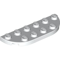 LEGO® los onderdeel Plaat Rond in kleur Wit 18980