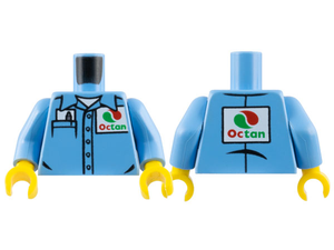 LEGO® onderdeel Lijf met Motief Medium Blauw 973pb2362c01