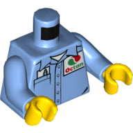 LEGO® onderdeel Lijf met Motief Medium Blauw 973pb2362c01