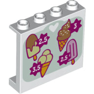 LEGO® los onderdeel Paneel met Motief Wit 60581pb070