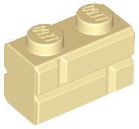 LEGO® los onderdeel Steen Aangepast in kleur Geelbruin 98283