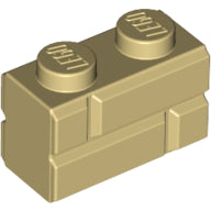 Plaatje in Gallery viewer laden, LEGO® los onderdeel Steen Aangepast in kleur Geelbruin 98283