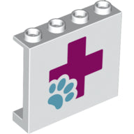 Plaatje in Gallery viewer laden, LEGO® los onderdeel Paneel met Motief Wit 60581pb069