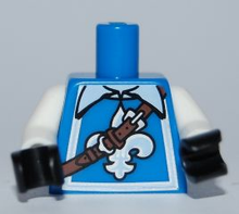 Plaatje in Gallery viewer laden, LEGO® los onderdeel Lijf met Motief Blauw 973pb0840c01