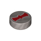 LEGO® los onderdeel Tegel Rond met Motief Zilver 98138pb040