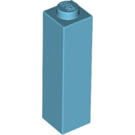 LEGO® los onderdeel Steen in kleur Medium Azuurblauw 14716